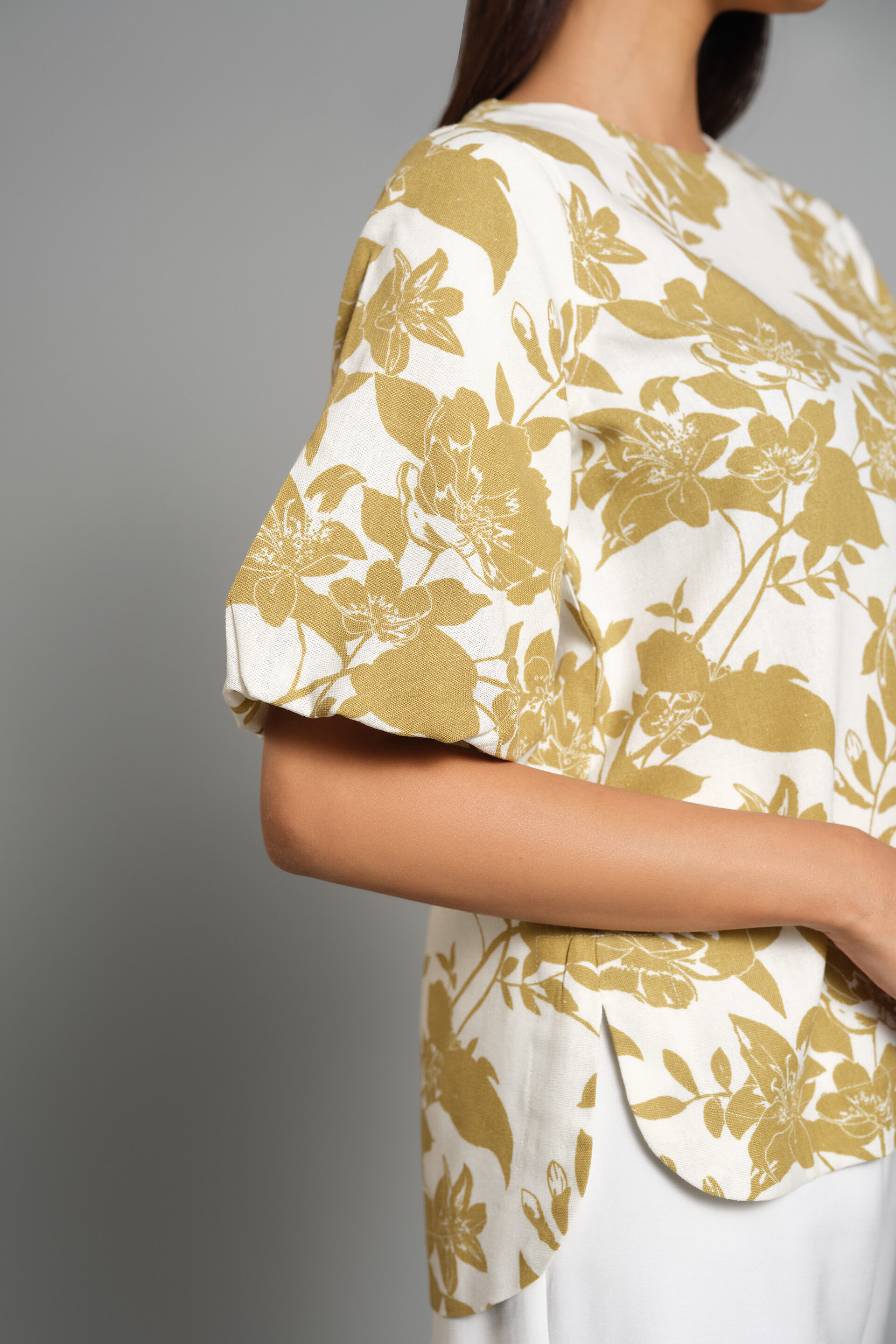 Mountain Flower Shirt, Beige, image 6